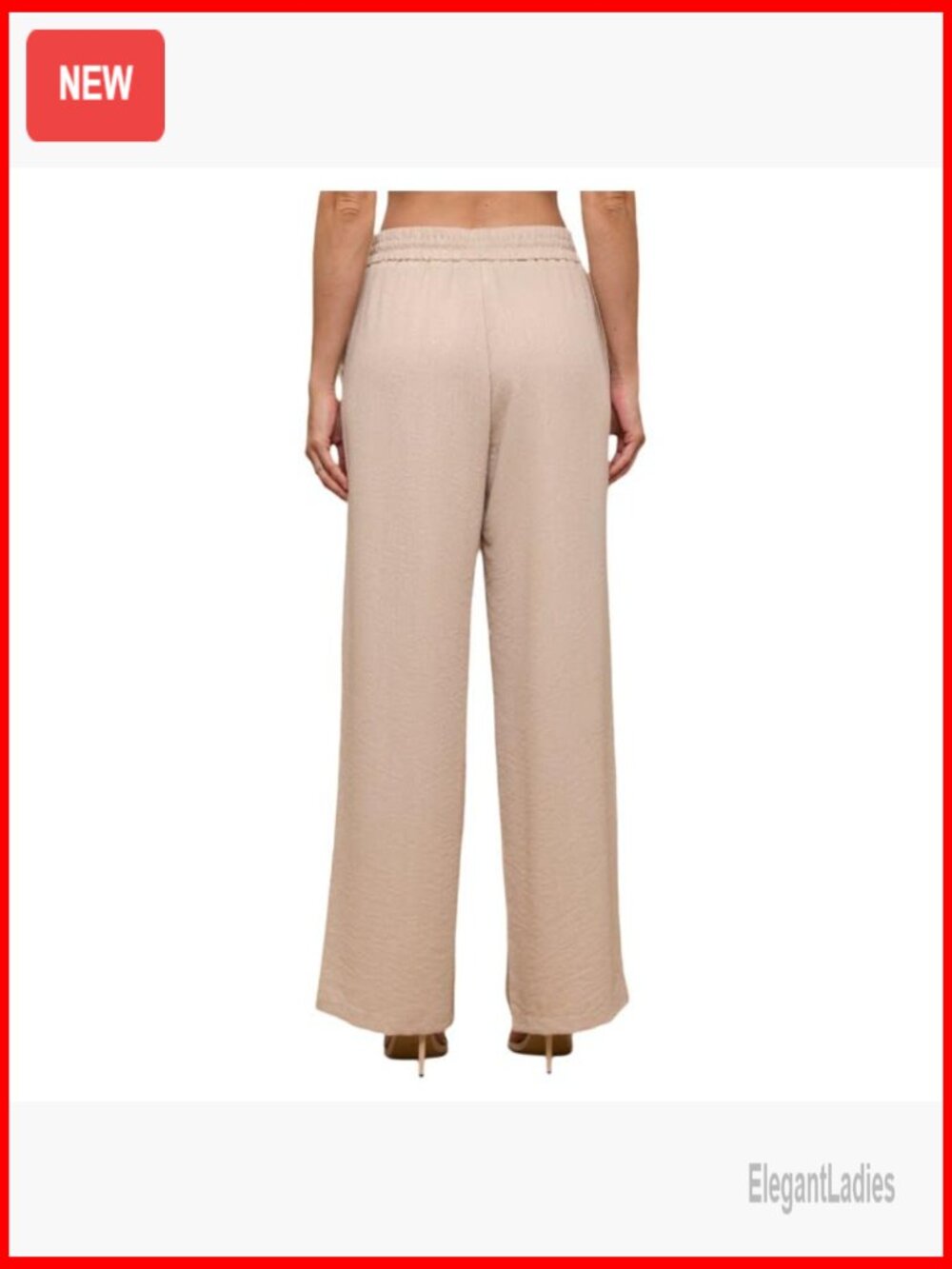 High Waisted Flowy Palazzo Wide Leg Pants with Pockets - Picture 2 of 5